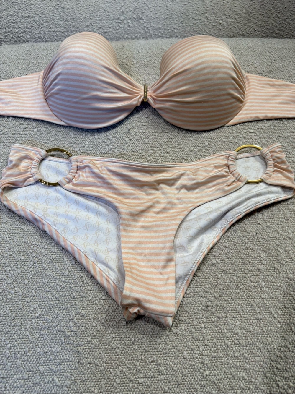 Victoria's Secret Peach & Cream Bandeau Bikini